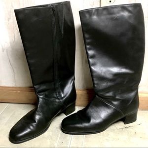 Canadian waterproof insulated black leather boots